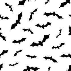Set of bats silhouettes