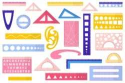 Set of vector cartoon illustrations with different types of rulers
