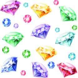 Shiny colored diamonds vector