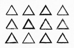 Vector Grunge Brush Shapes (triangles)
