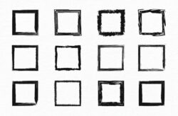 Vector Grunge Brush Shapes (square)