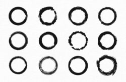 Vector Grunge Brush Shapes (Circles)