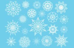 20 Vector Holiday Snowflakes