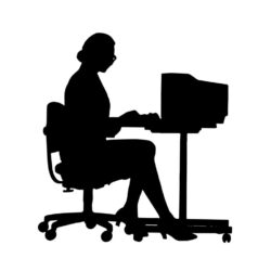 Vector silhouettes of women – Sitting woman shap