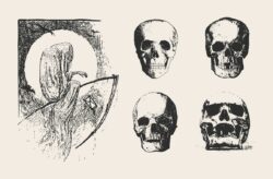 Vintage Skulls & Spooky Illustrations 04