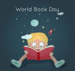 World Reading Day Boys Vector