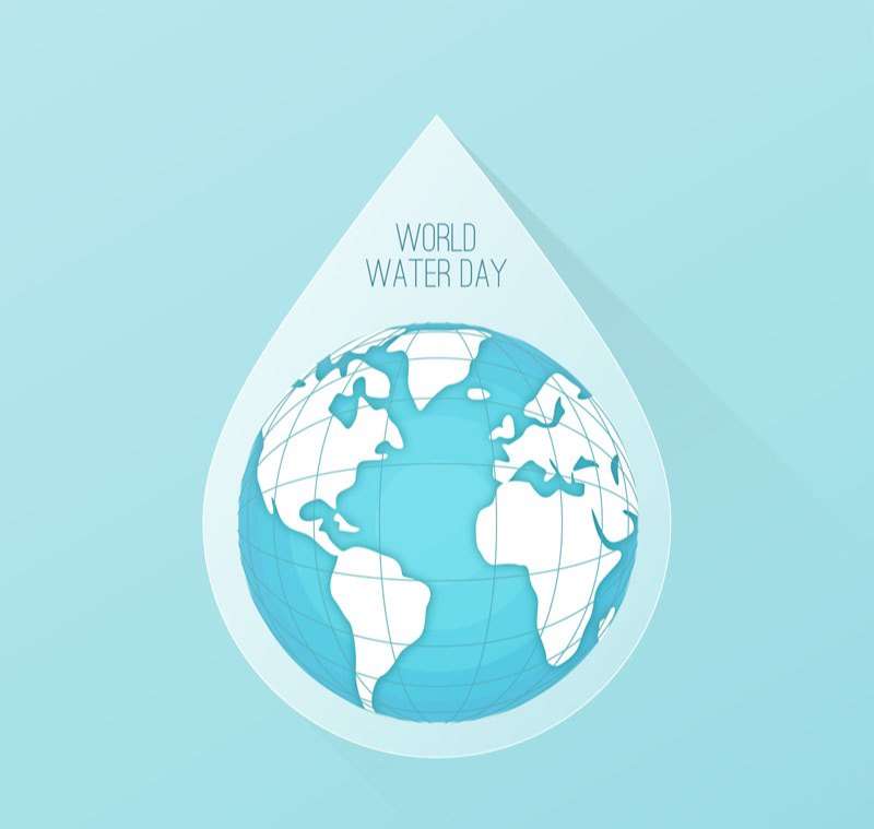 World water day greeting card