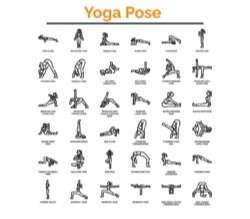 Yoga exercises icons