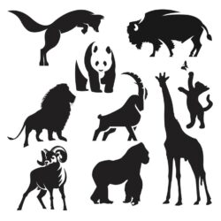 Animal silhouette set