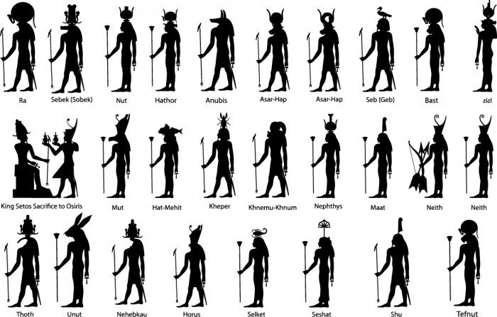 Ancient egypt silhouette Vector