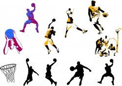 Basketball player silhouette Vector