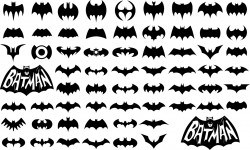 Batman logo silhouettes Vector