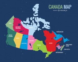 Canada Day Vector Map