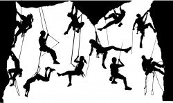 Climber silhouettes Vector