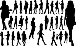 Common women silhouettes Vector