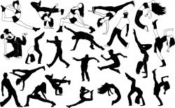 Dancers silhouette Vector