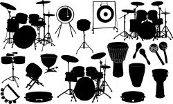Drum silhouette Vector
