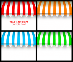 Empty Vector Awning Advertising