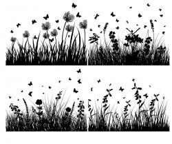 Grass silhouette Vector