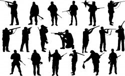 Hunter silhouettes Vector