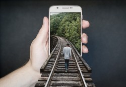 Manipulation Smartphone Gleise Run