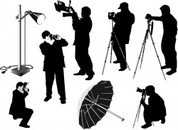 Photographer silhouette Vector