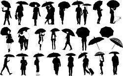 Umbrella silhouette Vector