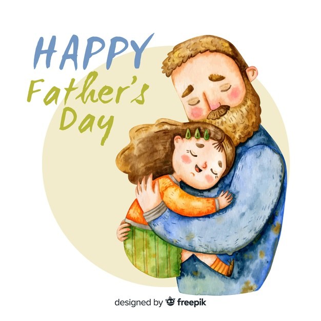 Watercolor father’s day background